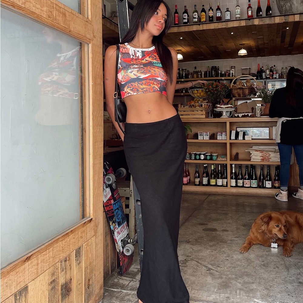 Princess Polly Black Maxi Skirt